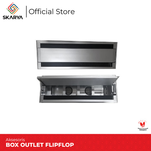 Box Outlet Meja Flip Flop 4 Lubang 40cm (Baru)