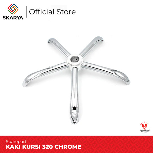 Kaki Kursi Kantor Besi Chrome 320 Tanpa Roda (Baru)