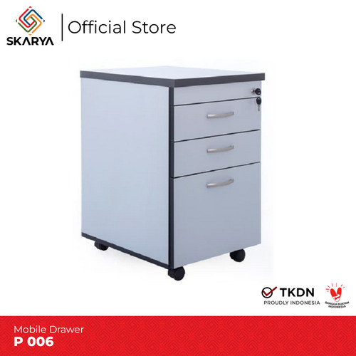 Mobile drawer Nakas Bedside Meja Samping Rak Laci Nakas P006 (Baru)