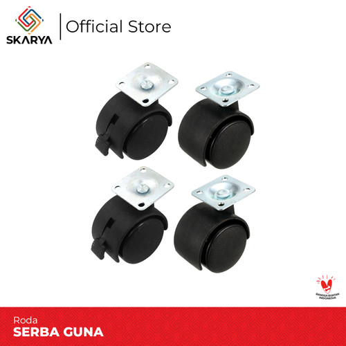 Roda Lemari / Laci / Etalase / Furniture / Serbaguna (4Pcs) Baru