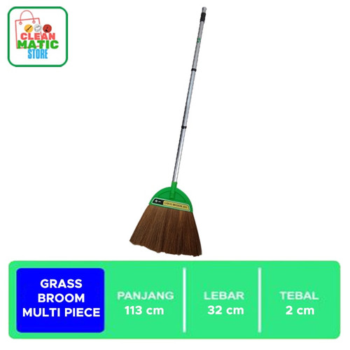 GRASS BROOM MULTI PIECE - Sapu Rumput Tongkat 3 Bagian Berkualitas