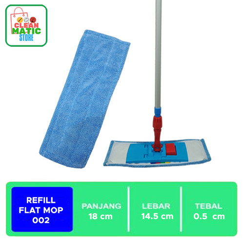 REFILL FLAT MOP 002 - Isi Ulang Alat Pel Datar Microfiber Untuk Lantai