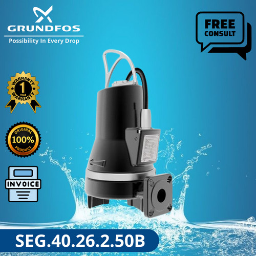 Pompa Air Grundfos Industri SEG.40.26.2.50B Pompa Penggiling Limbah