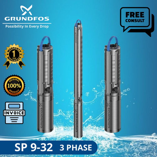 Pompa Air Submersible Grundfos SP 9-32 + CTK 3 Phase