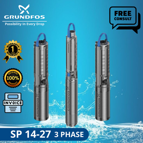 POMPA AIR SUBMERSIBLE GRUNDFOS SP 14-27 3 PHASE + CTK