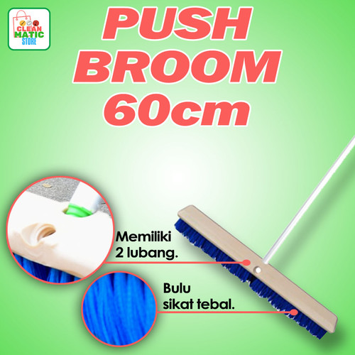 Clean Matic - Sapu Outdoor (Push Broom) 60 cm