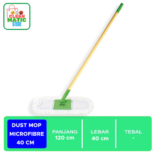 Clean Matic - Pendorong Debu Microfiber (Microfiber Dust Mop)