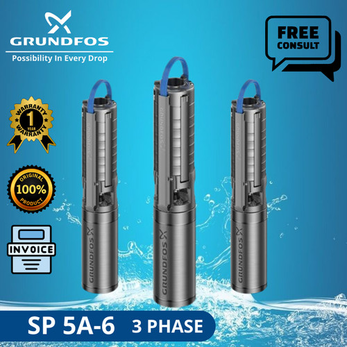 POMPA AIR SUBMERSIBLE GRUNDFOS SP 5A-6 3 PHASE + CTK