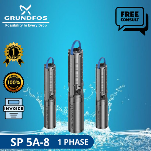 POMPA AIR SUBMERSIBLE GRUNDFOS SP 5A-8 1 PHASE + CTK