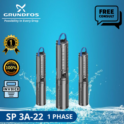 POMPA AIR SUBMERSIBLE GRUNDFOS SP 3A-22 1 PHASE + CTK