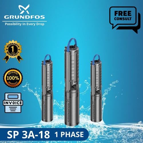 POMPA AIR SUBMERSIBLE GRUNDFOS SP 3A-18 1 PHASE + CTK