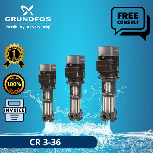 MESIN POMPA AIR INDUSTRI GRUNDFOS CR 3-36