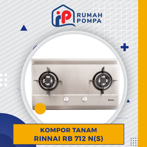 Kompor Tanam Stainless 2 Tungku Rinai RB 712 N (S)