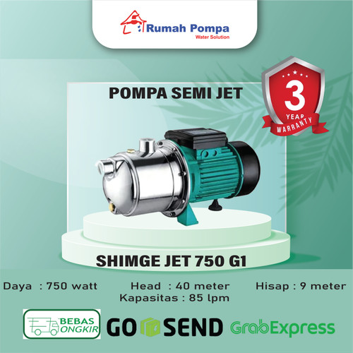 Pompa Semi Jet Stainless SHIMGE JET 750 G1