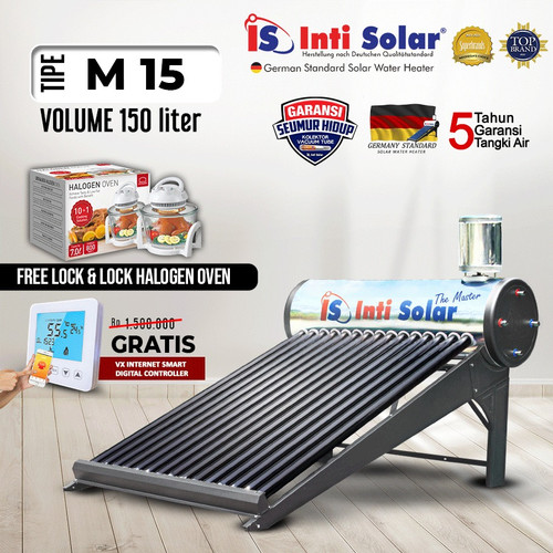 Solar Water Heater Pemanas Air Tenaga Surya INTI SOLAR M15 CE 150Liter