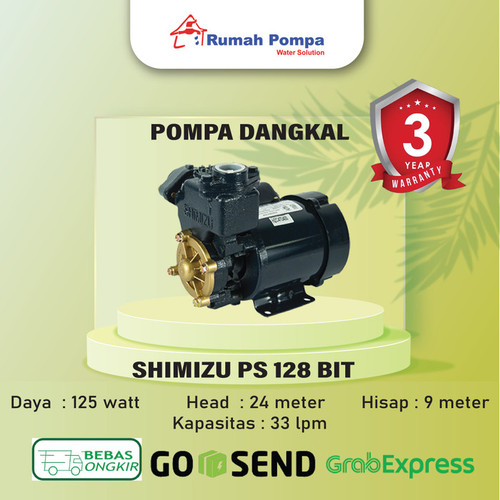 POMPA AIR SHIMIZU PS-128 BIT ORIGINAL GARANSI 1 TH - Pusat