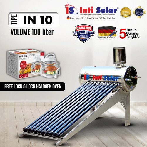 Solar Water Heater INTI SOLAR 10 IN Full Stainless