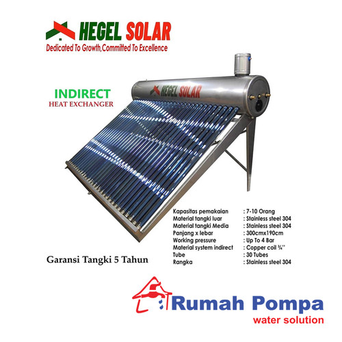 Water Heater Solar HEGEL SOLAR 300 Liter Stainless