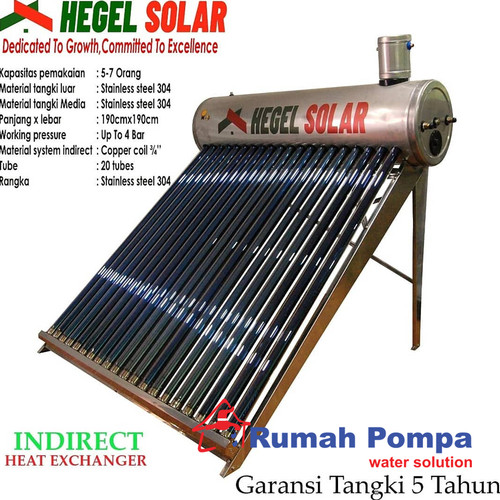 Water Heater Solar HEGEL SOLAR 200 Liter Stainless