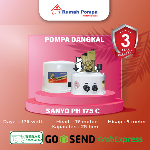 PH 175 C POMPA AIR SUMUR DANGKAL SANYO