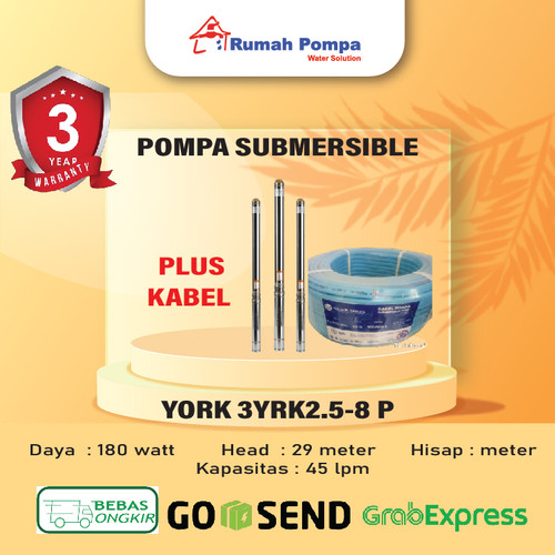 SUBMERSIBLE YORK 3SYK1.8-8P Plus Kabel