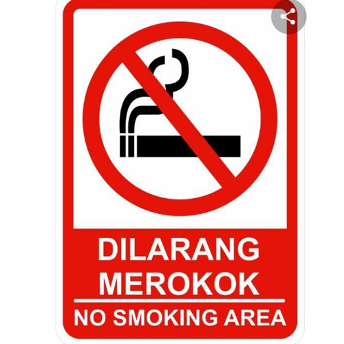 STICKER DILARANG MEROKOK 20X30 CM K3 SIGN LABEL