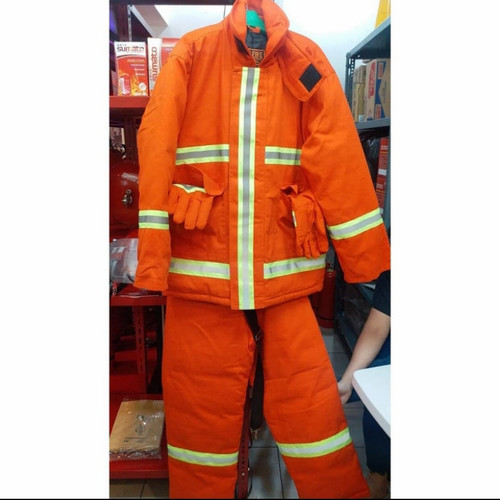 BAJU JAKET PEMADAM KEBAKARAN BILLFIRE SET SUIT JACKET ORANGE MERAH