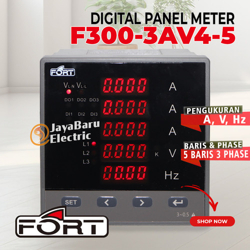 Digital Power Meter FORT 3Phase 4Wire 5Baris FCN300 FCN300-3AV4-5