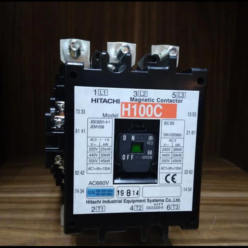 Contactor Kontaktor HITACHI H100 H100C 110V 220V 380V