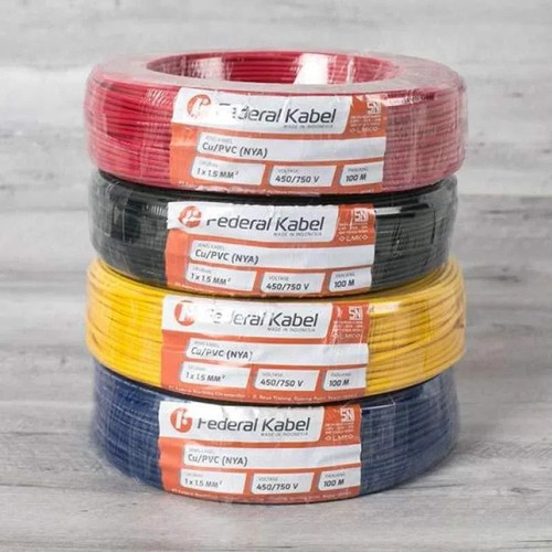 Kabel FEDERAL NYAF 1.5 1x1.5 1x1,5 mm Serabut roll 100m