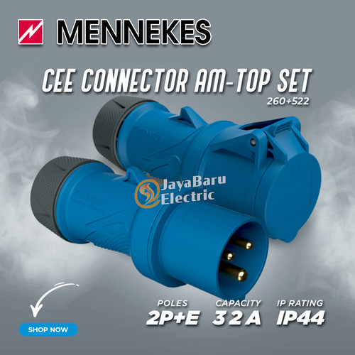 MENNEKES Plug Connector Mobile Socket Set 2P+E / 3 Pin 32A IP44