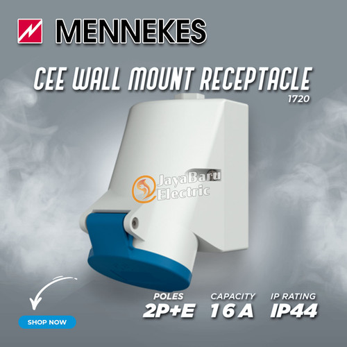 MENNEKES Wall Mount Socket Receptacle 2P+E / 3 Pin 16A IP44