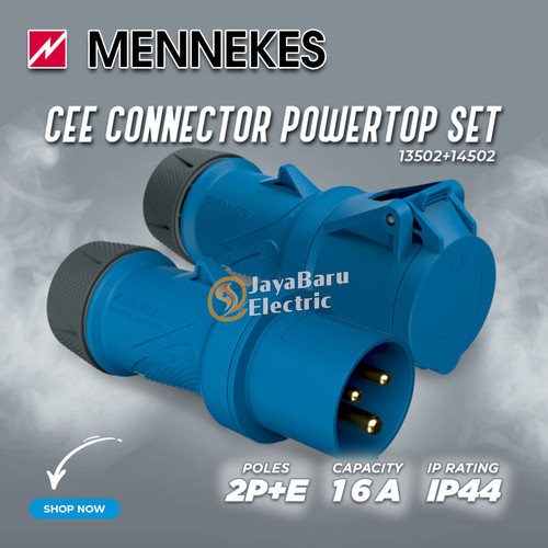 MENNEKES Plug Connector Mobile Socket Set 2P+E / 3 Pin 16A IP54