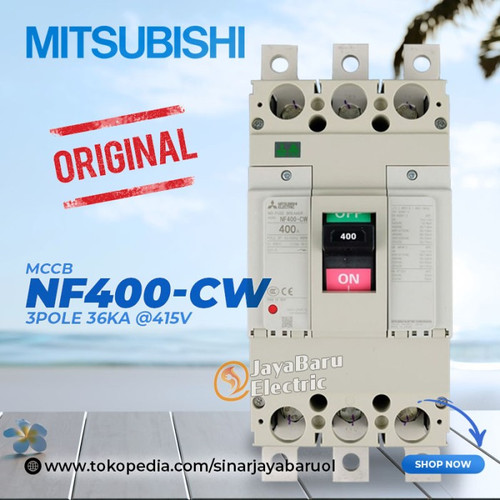 MCCB NFB Mitsubishi NF400-CW NF400CW 3P 300A 350A 400A