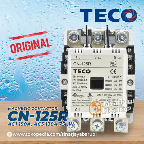 Kontaktor Contactor TECO CN-125 CN-125R CN125 CN125R 110V 220V 380V