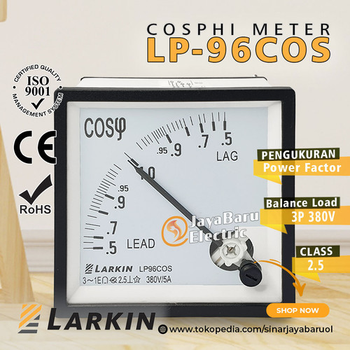 Cosphimeter Cosphi Meter Analog LARKIN LP-96COS