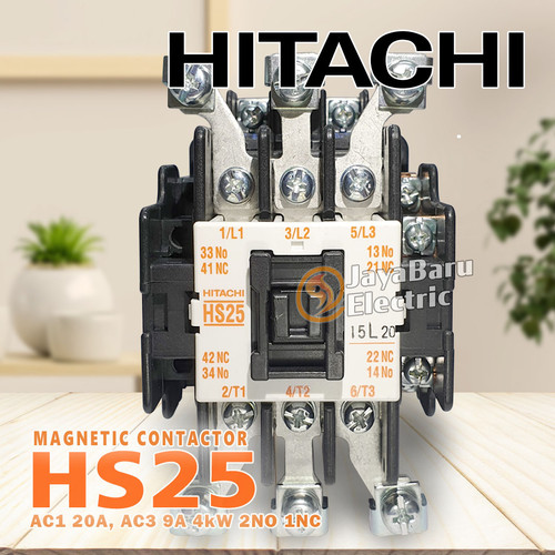 Contactor Kontaktor HITACHI HS25 110V 220V 380V