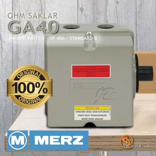 Ohm Saklar / Cam Switch / ON OFF Switch Merz 3P 40A GA40