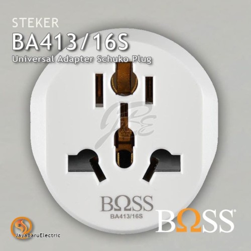 Over Steker / Colokan Stop Kontak Boss Universal Adapter BA413-16S