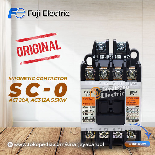 Kontaktor / Contactor Fuji SC-0 SC0 110V 220V 380V AC