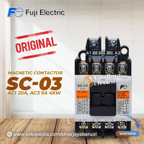 Kontaktor / Contactor Fuji SC-03 SC03 110V 220V 380V AC