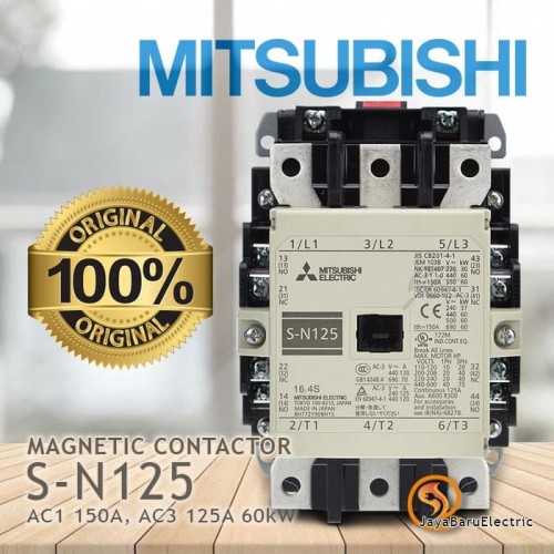 Kontaktor / Contactor Mitsubishi S-N125 SN125 110V 220V 380V AC Coil