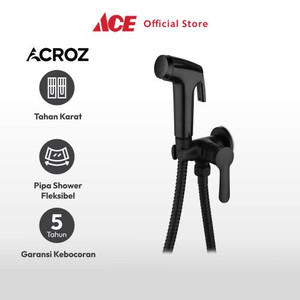 Ace Acroz Veneto Set Keran Stop Valve & Shower Toilet - Hitam