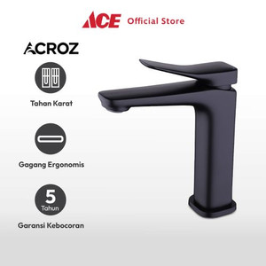 Ace Acroz 18 cm Veneto Keran Wastafel Mixer - Hitam Matte