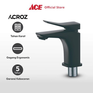 Ace Acroz 17.8 cm Veneto Keran Wastafel Mixer Cold - Hitam Matte