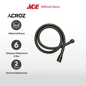 Ace Acroz 1.2 mtr Selang Shower Stainless Steel Premium - Hitam