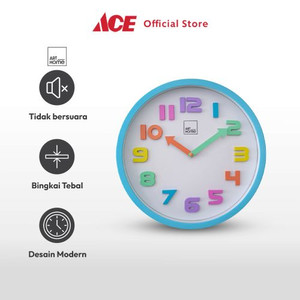 Ace Arthome 30 cm Jam Dinding Ps 90663Bl Mixed