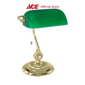 Ace Eglo Banker Lampu Meja E27 - Hijau/Brass