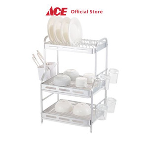 Ace Stora Noir Rak Piring 3 Tingkat Aluminium - Silver