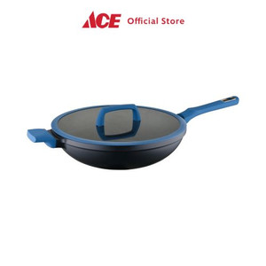 Ace Kris 32 cm Superb Wajan Penggorengan Wok - Biru/Hitam